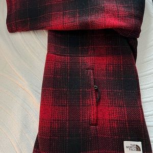 The north face Crescent Hoody Pullover fleece Red Plaid (L)